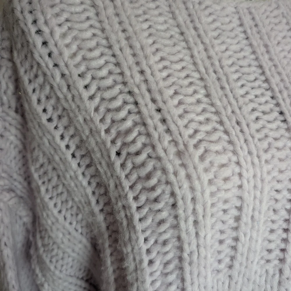 Free People Cozy Lavender Knit Sweater